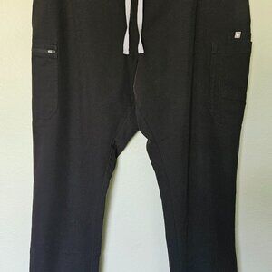 Figs Yola Scrub Pants- Black - XL/T